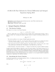 18.336/6.335 Fast Methods for Partial Differential and Integral Equations Spring 2013