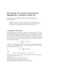On the limit set in the law of the iterated U