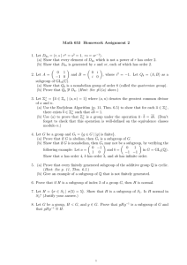 Math 653 Homework Assignment 2 1. Let D = s