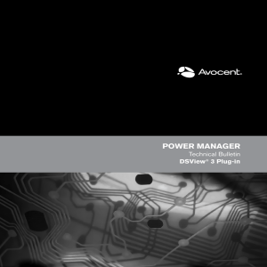 POWER MANAGER Technical Bulletin DSView 3 Plug-in