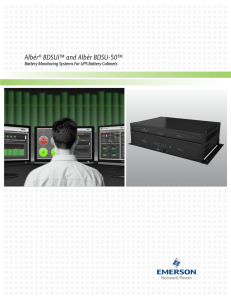 Albér BDSUi Battery Monitoring Systems For UPS Battery Cabinets ®