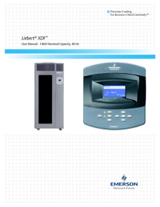 Liebert XDF User Manual - 14kW Nominal Capacity, 60 Hz Precision Cooling