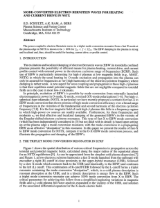 MODE-CONVERTED  ELECTRON BERNSTEIN  WAVES  FOR HEATING