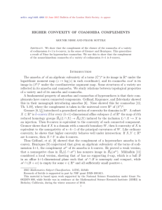 HIGHER CONVEXITY OF COAMOEBA COMPLEMENTS