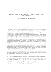 A LITTLEWOOD-RICHARDSON RULE FOR GRASSMANNIAN PERMUTATIONS