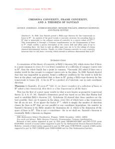 CREMONA CONVEXITY, FRAME CONVEXITY, AND A THEOREM OF SANTAL ´ O