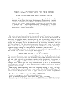 POLYNOMIAL SYSTEMS WITH FEW REAL ZEROES