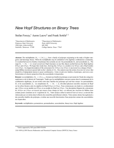 New Hopf Structures on Binary Trees Stefan Forcey, Aaron Lauve and Frank Sottile