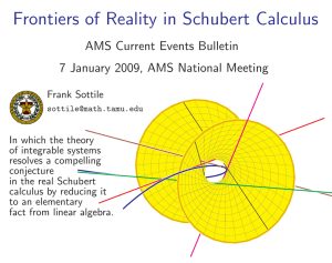Frontiers of Reality in Schubert Calculus AMS Current Events Bulletin