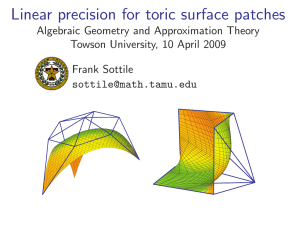Linear precision for toric surface patches