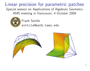 Linear precision for parametric patches