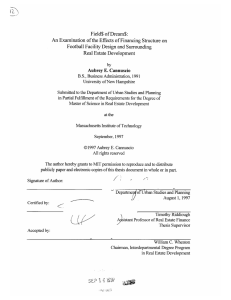 Field$  of Dream$: Football Facility Design and Surrounding