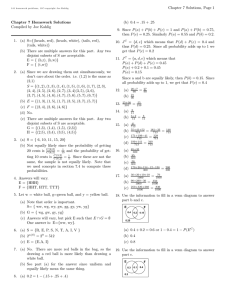 Chapter 7 Solutions, Page 1 (b) 0.4 = .15 + .25