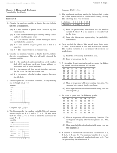 Chapter 8, Page 1 Compute P (X ≥ 4) =