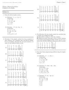 Chapter 4, Page 1 Chapter 4 Homework problems Compiled by Joe Kahlig