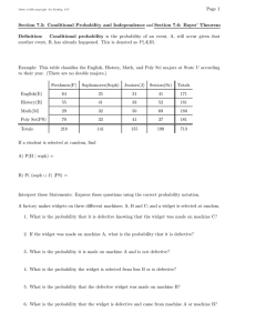 Page 1 and Section 7.6: Bayes’ Theorem