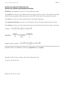Page 1 Section 8.2: Expected Value (Part II)