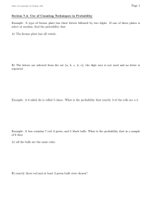 Page 1 Section 7.4: Use of Counting Techniques in Probability