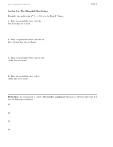 Page 1 Section 8.4: The Binomial Distribution