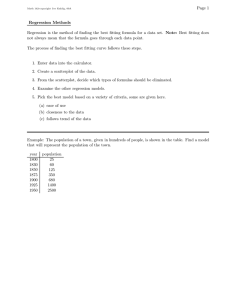 Page 1 Regression Methods