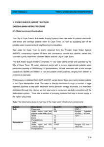 WSDP: MODULE 2  TOPIC 5: WATER SERVICES INFRASTRUCTURE 5. WATER SERVICE INFRASTRUCTURE