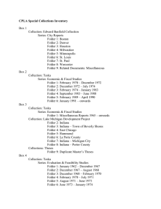 CPLA Special Collections Inventory  Box 1 Collection: Edward Banfield Collection