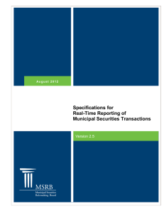 Specifications for Real-Time Reporting of Municipal Securities Transactions Version 2.5
