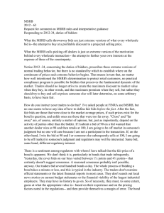 MSRB 2012 - 63 Responding to 2012-34, duties of bidders