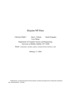 Disjoint NP-Pairs