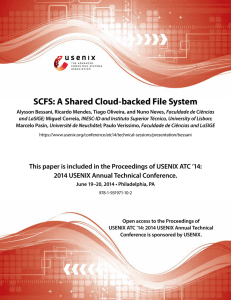 SCFS: A Shared Cloud-backed File System 2014 USENIX Annual Technical Conference.