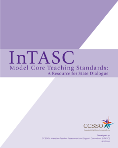 InTASC Model Core Teac hing Standards : A Resource for State Dialogue