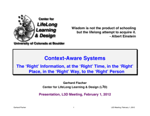 Context-Aware Systems