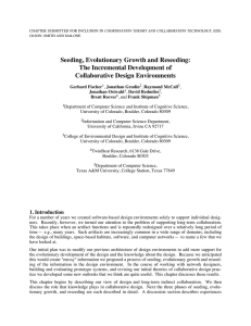 Seeding, Evolutionary Growth and Reseeding: The Incremental Development of Collaborative Design Environments