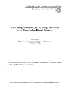 Enhancing Incremental  Learning  Processes with  Knowledge-Based  Systems