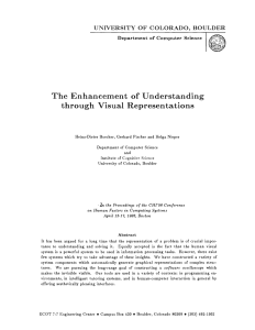 The Enhancement  of Understanding through  Visual  Representations