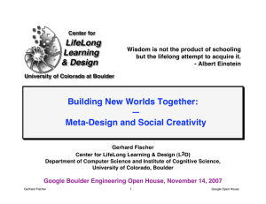 Building New Worlds Together: — Meta-Design and Social Creativity