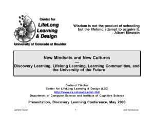 New Mindsets and New Cultures — the University of the Future