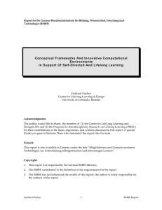 Conceptual Frameworks And Innovative Computational Environments
