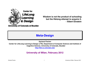 Meta-Design Wisdom is not the product of schooling