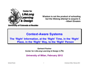 Context-Aware Systems