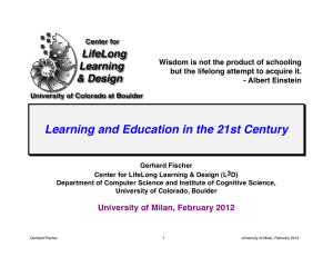 Learning and Education in the 21st Century
