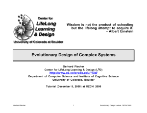 Evolutionary Design of Complex Systems - Albert Einstein