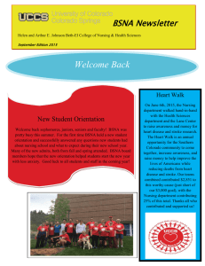 Welcome Back BSNA Newsletter Heart Walk