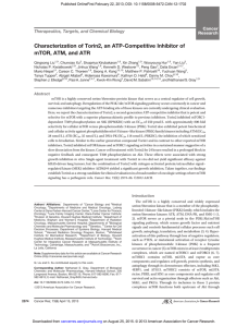 Characterization of Torin2, an ATP-Competitive Inhibitor of mTOR, ATM, and ATR