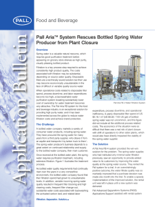 lletin Pall Aria System Rescues Bottled Spring Water Producer from Plant Closure