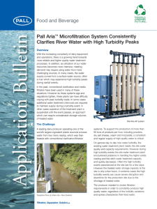 lletin Pall Aria Microfiltration System Consistently Clarifies River Water with High Turbidity Peaks