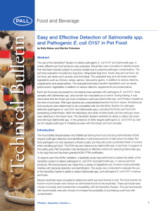 lletin Easy and Effective Detection of and Pathogenic Salmonella spp.
