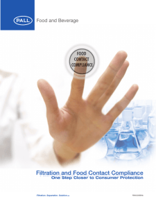 Filtration and Food Contact Compliance One Step Closer to Consumer Protection FBWCODEENb