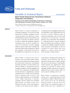 Scientific &amp; Technical Report Black Powder Removal from Transmission Pipelines: FCBLACKPEN