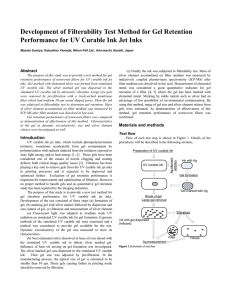 Development of Filterability Test Method for Gel Retention Abstract